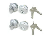Pacific Doorware Storefront Door Mortise Lock Cylinder & Thumbturn, Adams Rite Cam (2, Aluminum)