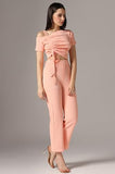 Toplot Co Ord Set For Women Solid Top And Bottom (Top-Pant-5138-Peach-Xs),Peach,,B0CGNQ62J9