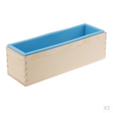 The Style Sutra Rectangular Soap Silicone Loaf Mold with Wooden Box Soap Making Supplies|Crafts | Home Arts & Crafts | Candle Ma