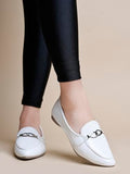 Shoetopia Pointed Toe Flat White Belly For Women & Girls /Eu36,White,3,B0F9FNB234