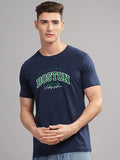 Adro Mens Printed T Shirt - Premium Cotton Graphic Printed Tshirt - Navy Blue T-Shirt - Rn24-Bost-Nb-2Xl