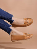 Shoetopia Women'S Comfortable Loafers Tan | Soft Slip-On Casual Formal Flat For Office College & Travel Eu40,Tan,7,B0DJJV6V94