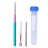 ATORSE 6xEmbroidery Punch Needle Pen Sewing Kit Knitting Tool 3Pcs Needle 1Pc Tube