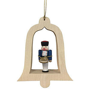 Alexander Taron 13439 Richard Glaesser Ornaments-Drummer In Bell-3.25' H X 2.5' W X 1' D, Brown