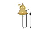 Living District Jair 1-Light Metal Plug-In Wall Sconce In Brass