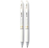 PILOT FriXion Ball Clicker Erasable Gel Ink Retractable Pen, Extra Fine Point, 0.5mm, White Barrel, Black Ink, 2 Pack