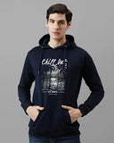 ADRO Hoodies for Men | Printed Hoodie for Men | Cotton Hoodie | Mens Hoodies | Sweatshirt for Men | Hooded Regular Fit Hoodie | H24-CHILL-NB-Medium Navy Blue,Navy Blue