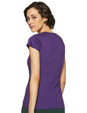 Rupa Softline Women'S Plain Regular Fit T-Shirt (Sltrn11Prple_Purple_L