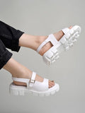 Shoetopia Casual White Platform Heeled Sandals For Women & Girls /Eu41,White,8,B0DDJK6D8Q