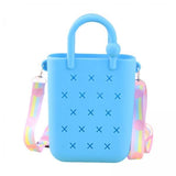 Merishopp 3Xbeach Tote Bag Fashion Portable Open Hole Tote Bag Organizer Beach Holes Bag Blue Bag