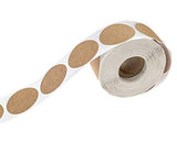 1.5 Natural Brown Kraft Stickers/500 Labels per Roll/Permanent Adhesive