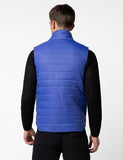 Fyltr Men'S Sleeveless Puffer Jacket With Neon Trims - Stand Collar | Full Zipper | Side Pockets | Shaped Hem,Sapphire Serenity,Sapphire Serenity,2Xl