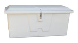 TAYLOR MADE PRODUCTS Stow N Go Small Fiberglass Dock Box, White (24H x 54W x 22D) - Fiberglass construction, UV gelcoat finish,