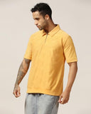 Leriya Fashion Mens T Shirt | Textured T Shirts For Men| Oversized T-Shirt For Men (Medium, Yellow)