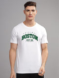 Adro Mens Printed T Shirt - Premium Cotton Graphic Printed Tshirt - White T-Shirt - Rn24-Bost-Wh-M