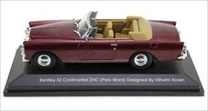 1961 Bentley Continental S2 Park Ward Dhc Convertible Burgundy 1/43 By Road Signature 43214