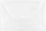 JAM PAPER Plastic Envelopes with Snap Closure - Legal Booklet - 9 3/4 x 14 1/2 - Clear - 3/Pack