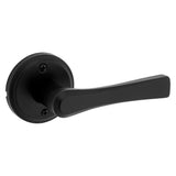 Kwikset Katella Dummy Door Handle, Single Sided Lever for Closets, French Double Doors, and Pantry, Matte Black NonTurning Reve