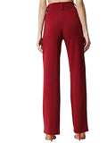Kotty Womens Solid Polyester Blend Cherry Maroon Trousers (Cherry Maroon,34)