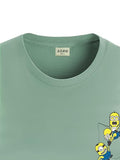 ADRO Tshirt for Men | Anime T Shirt for Men | 100% Cotton Tshirt | Graphic Printed T-Shirt | Chest Printed Tshirt | Minion Anime Tshirt | T-Shirts| RN24-STICK-MINI-PT-M Pista,Pista