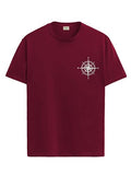 ADRO Tshirt for Men | Printed T Shirt for Men | 100% Cotton Tshirt | Graphic Printed T-Shirt | Chest Printed Tshirt | Unisex Tshirt | T-Shirts Men| RN24-STICK-COMP-MR-L Maroon,Maroon