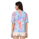Dhruvi Trendz Women'S Rayon Casual Regular Top (Dt-W1554) Sky Blue-Purple Xl