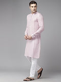 See Designs Pink Regular Fit Self Pattern Kurta_Sdmskt1283L
