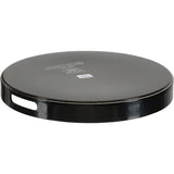 10 Strawberry Street 13.5 Lacquer Round Serving Tray with handles, Black