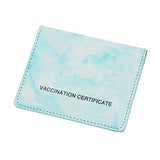 Merishopp 5Xvaccination Card Protector Slim Leather Wallet For Documents Lake Blue| Trendy | Comfortable | Fashionable | Soft Fa