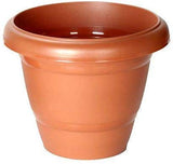 Ab Enterprise Heavy Duty Plastic Planterpot Plant Container Set Garden Flower Pots Brown, Pack Of 1