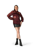 Om Sai Latest Creation Women Mesh Shirt Style Top For Women Regular Fit Western (Oslc-W1681_Maroon_S)