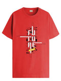 Adro Men'S Graphic Printed 100% Cotton T-Shirt - Regular Fit, Printed T-Shirts For Men (Rn24-Ftr-Rd_Red_M)