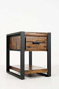 Loftworks Modern Acacia Chairside Table With Drawer