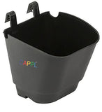Cappl 100 Pcs Vertical Garden Wall Hanging Pot (Black), 12 X 12 X 9.5 Cm