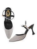 Shoetopia Stylish Embellished Black Pumps For Women & Girls /Eu37,Black,4,B0DK7DCZSD