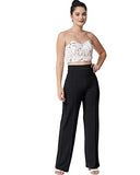 Eyebogler Solid Casual Trouser For Women Black,BlackApparel,S