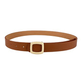 Yashidun WomenS Simple Pu Leather Belt For Jeans | Black Decorative Fashion Belt With Classic Pin Buckle