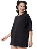 Kotty Womens Printed Cotton Blend Jade Black Tshirts (Jade Black,30)