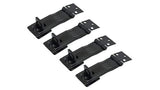 QCAA 3-1/2 HASP Swivel, Steel, Black, Made in Taiwan, 4 Pack