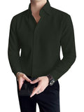 Dhruvi Trendz Mens Polly Cotton Men'S Casual Shirt Regular Fit Casual (Dt-Ms-6138_Green_M)