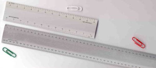Alumicolor Architect Ruler w/ 4 Bevel Scale for Drawing, Drafting & Engineering, Left to Right Calibrations Divided by 1/32, 1/1