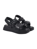 Shoetopia Smart Casual Black Sporty Sandals For Women & Girls /Eu37,Black,4,B0FF3HFPYV