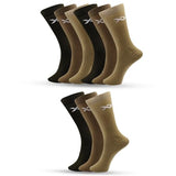 Xjarvis Texas Army Men'S Solid Calf Crew Combed Full Length Cotton Formal Socks Odour Free & Breathable Free Size - Ideal For Home Office Wear Pack Of 9 (Army),Army,,B0CQG4TMGK