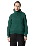 Fyltr Women'S Casual Stand Collar Jacket With Drop Shoulder & Boxy Fit - Half Zipper | Utility Pockets | Rib Hem & Cuff,Enchanted Evergreen,Enchanted Evergreen,S