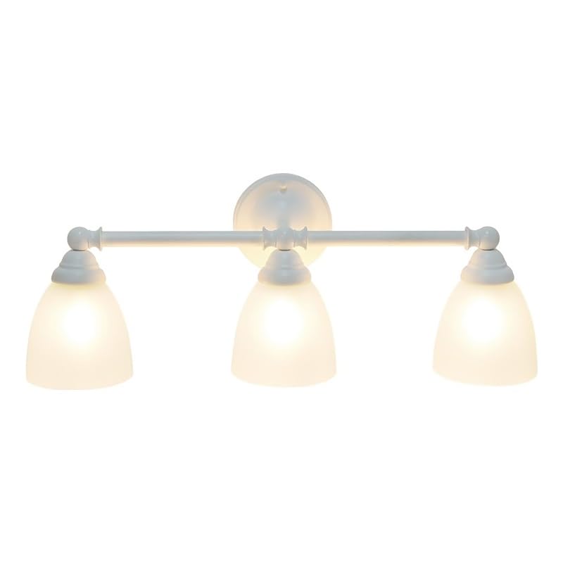 All The Rages Essentix 3-Light Metal & Glass Vanity Fixture In White