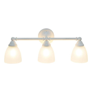 All The Rages Essentix 3-Light Metal & Glass Vanity Fixture In White