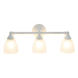 All The Rages Essentix 3-Light Metal & Glass Vanity Fixture In White