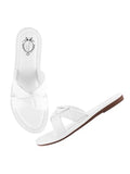 Shoetopia Solid Cross Strap White Flats For Women /Eu37,White,4,B0DDJKGYJT