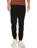 Fyltr Men'S Taper Fit Stretch Cotton Joggers With Elasticated Waistband & Drawstrings,Black Beauty,Black Beauty,28