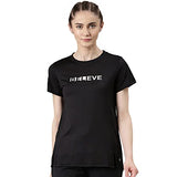 Enamor Women'S Letter Print Relaxed Fit T-Shirt (A306_Jet Black Belive Graphic,Jet Black Belive GraApparel,XL
